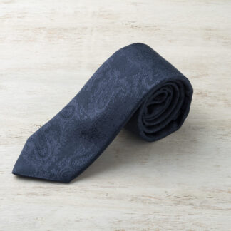 ペイズリー柄ネイビーネクタイ