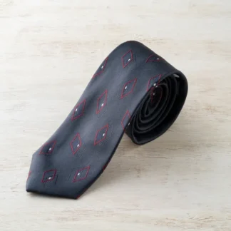 ネクタイ（チャコール／菱形）