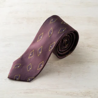 ネクタイ（ボルドー／菱形）