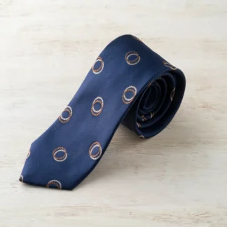ネクタイ（ネイビー／丸）