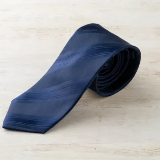 ネクタイ（ネイビー／ストライプ）