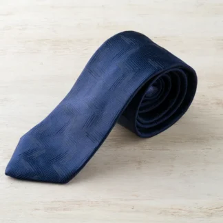ネクタイ（ネイビー／織柄）